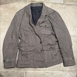 Banana Republic Herringbone Blazer in Black and White